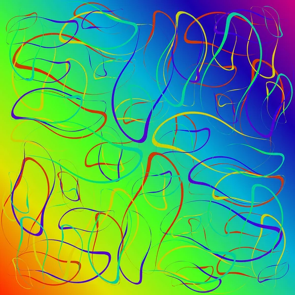 Círculos luminosos coloridos em um fundo colorido brilhante . —  Vetores de Stock