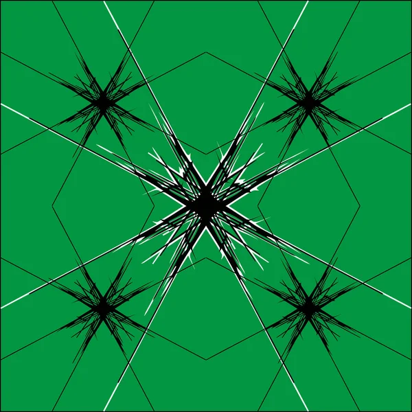 Een patroon van spinnenweb lijnen in de vorm van een ster. — Stockvector