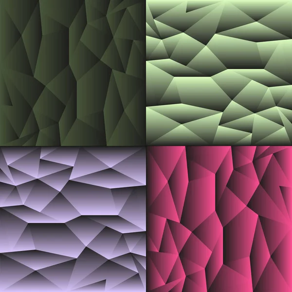 Samlingen av bakgrunder från metall trianglar i rosa khaki oli — Stock vektor