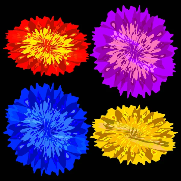 Ensemble vectoriel de couleurs fluo pour la conception de cartes d'été et naturelles — Image vectorielle