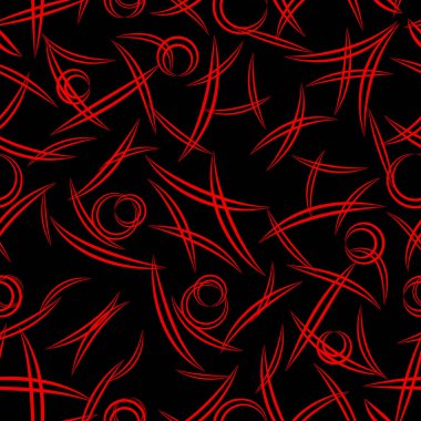 Vektör desen akan satırlarından ve elips için kırmızı tonlarında 