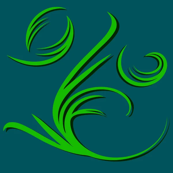 Vektör çiçek süsleme için logo.