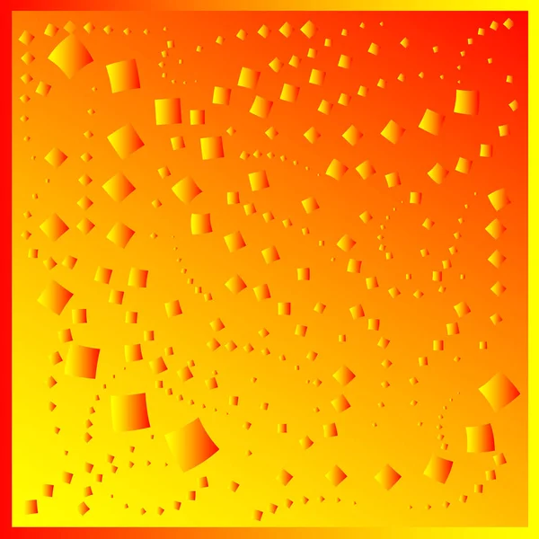 Vector pattern from red diamonds on a yellow background. — Stock Vector