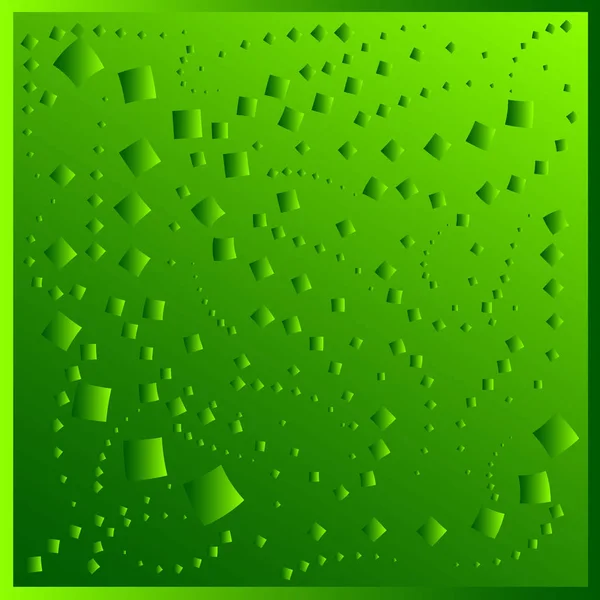 Vector pattern from green rhombuses on a green background. — Stock Vector