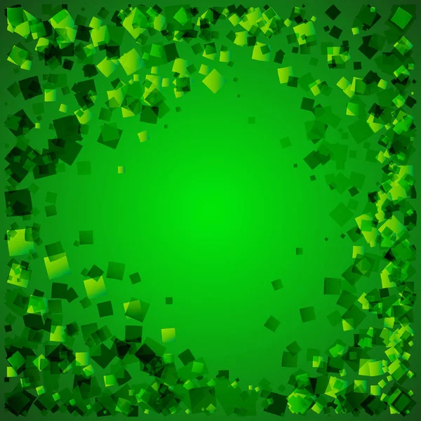 Vector naturliga gratulationskort från gröna rhombuses på en grön bac — Stock vektor