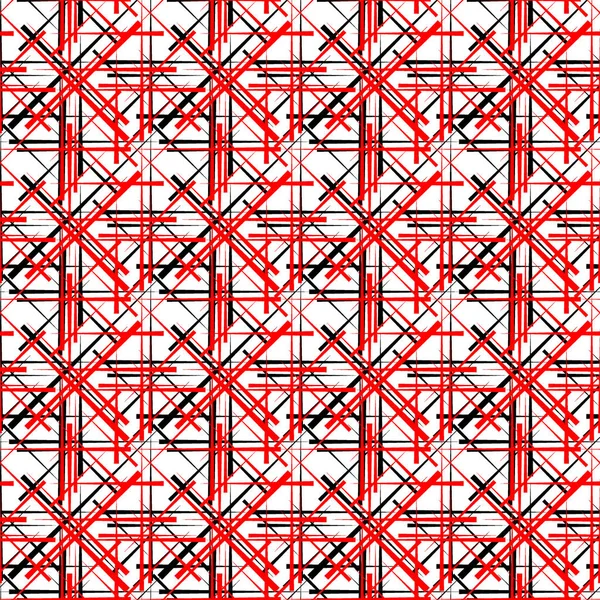 Lichtzwarte lijnen met een rode diagonaal kruisen op een witte ba — Stockvector