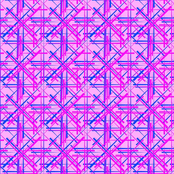 Intersección de líneas violetas claras con una diagonal azul sobre una rosa b — Vector de stock