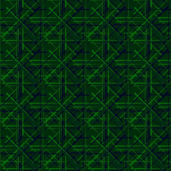 Intersección de líneas verdes claras con una diagonal en un backgro oscuro — Vector de stock