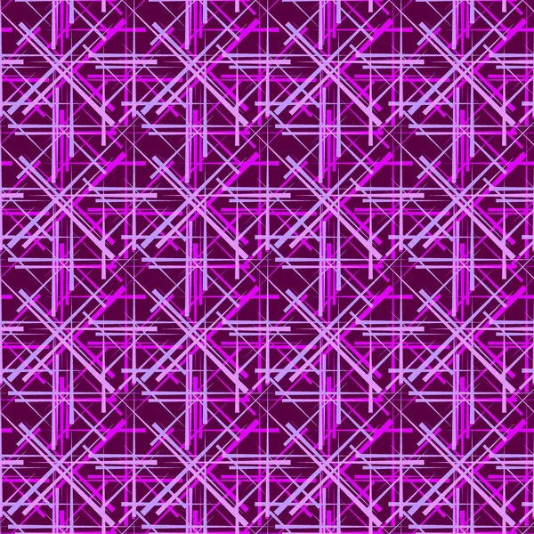 Intersección de líneas de color rosa claro con una diagonal violeta en una b oscura — Vector de stock
