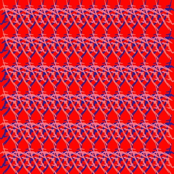 Patrón diagonal trenzado de alambre y flechas ligeras en un respaldo rojo — Archivo Imágenes Vectoriales
