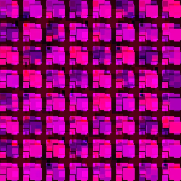 Объемный дизайн фиолетовых пересекающихся квадратов и розовых блоков — стоковый вектор
