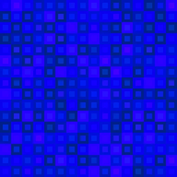 Estrito mosaico de azul cruzando quadrados e blocos escuros . —  Vetores de Stock