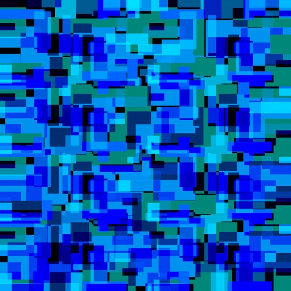 Bright tile of light blue intersecting rectangles and luminous b — Stok Vektör