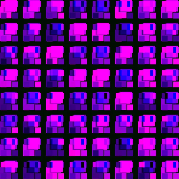 Interweaving tile of violet intersecting rectangles and dark bri — Stock vektor