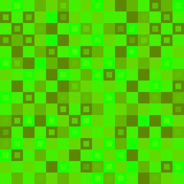 Wicker tile of green intersecting rectangles and dark bricks. — 스톡 벡터
