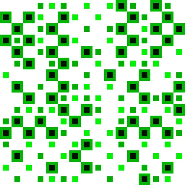 Chaotische tegel van groene snijdende rechthoeken en lichte bakstenen. — Stockvector