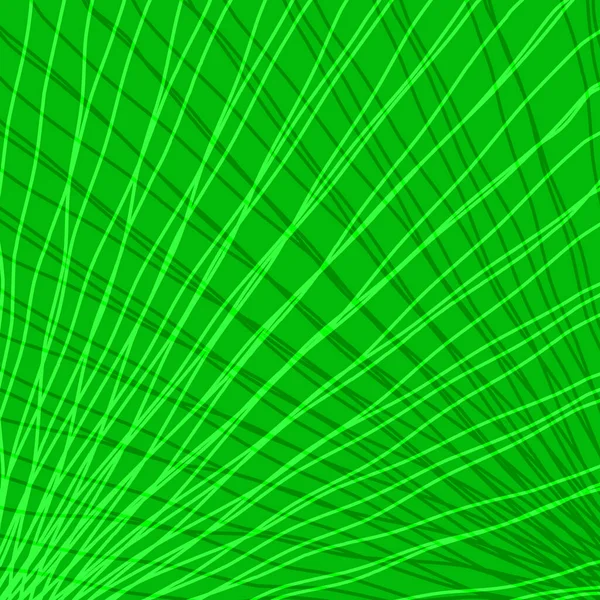Rayons Lumière Verte Avec Des Ondes Lumineuses Réfléchies Sur Maille — Image vectorielle