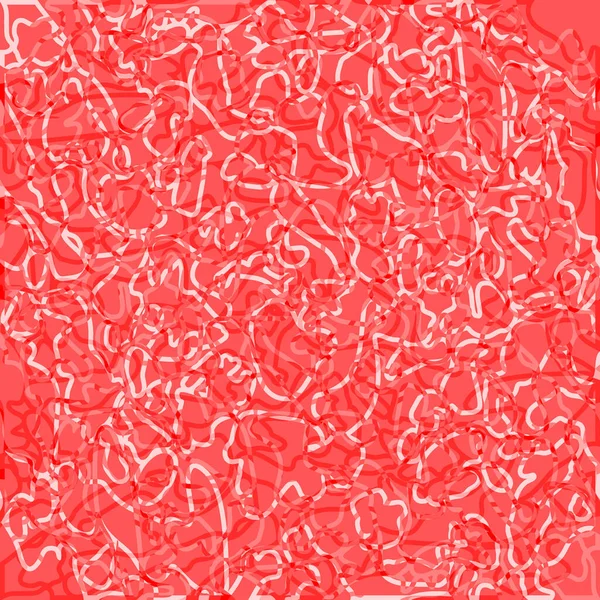 Хаотичные Белые Запутанные Веревки Красные Пастельные Линии Абстракция Тему Хаоса — стоковый вектор