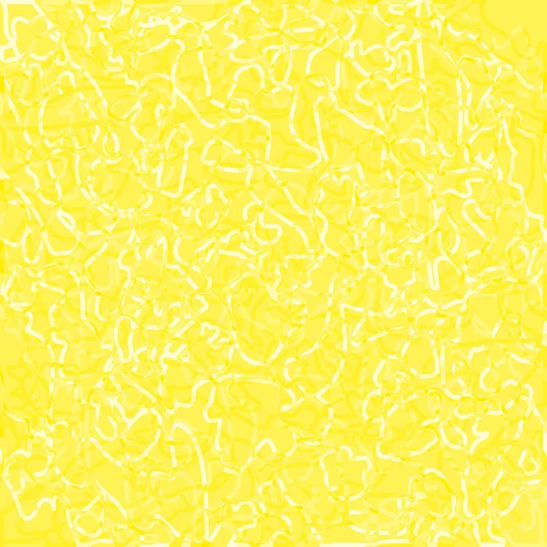 混沌とした白い絡み合ったロープと黄色のパステルライン カオスとヴィンテージをテーマにした抽象 — ストックベクタ
