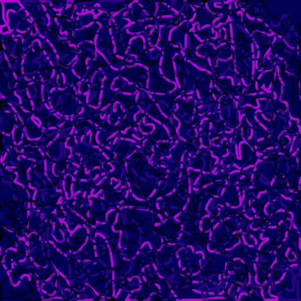 Хаотичные Яркие Запутанные Веревки Фиолетовые Темные Линии Абстракция Тему Хаоса — стоковый вектор