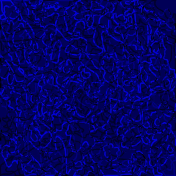 Хаотичные Яркие Запутанные Веревки Синие Темные Линии Абстракция Тему Хаоса — стоковый вектор