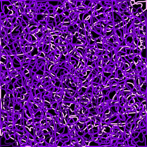 Хаотичные Белые Запутанные Веревки Фиолетовые Темные Линии Абстракция Тему Хаоса — стоковый вектор