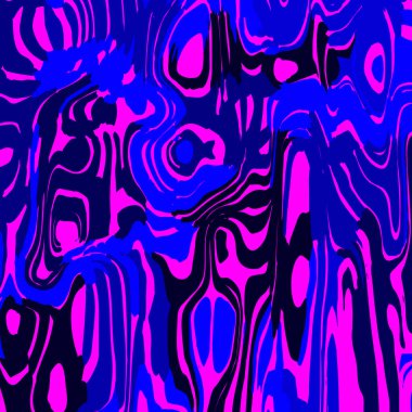 Bulutlu, bulutlu, durgun ve mavi renkler. Düz çizgi ve noktaların etnik deseni