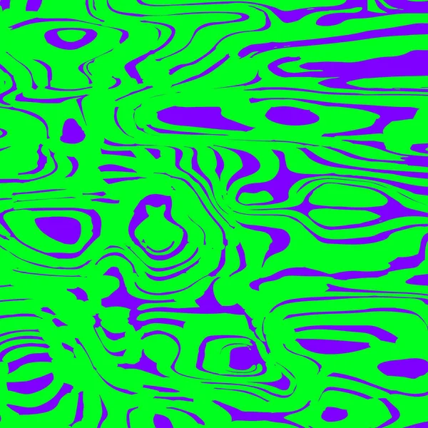 紫色上的绿色色斑 平滑线和点的族裔模式 — 图库矢量图片