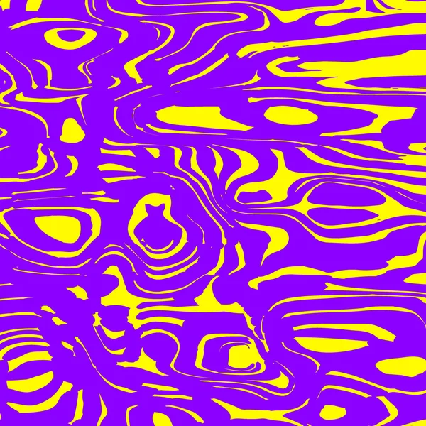 Violet Étalant Des Taches Couleur Sur Jaune Modèle Ethnique Lignes — Image vectorielle