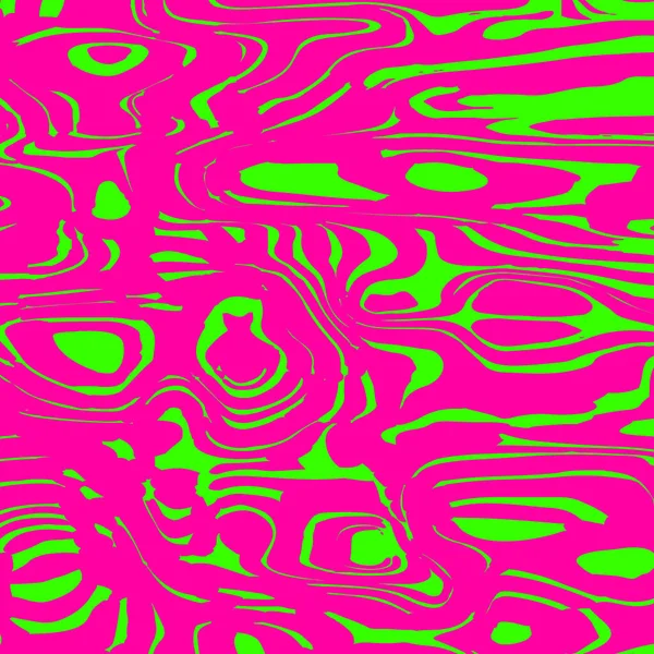 Pinkfarbene Farbflecken Auf Grün Ethnische Muster Glatter Linien Und Flecken — Stockvektor
