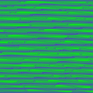 Açık mavi üzerinde kıvrımlı yeşil çizgiler. İlgi ve iyi ruh hali tasarımı için.