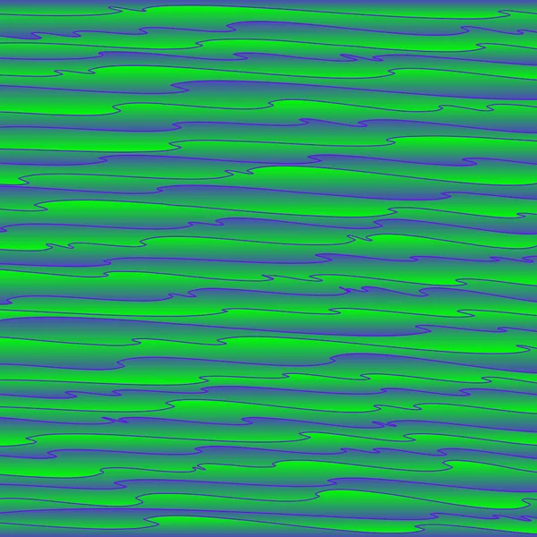 Lignes Courbes Vert Art Sur Bleu Clair Pour Conception Intérêt — Image vectorielle