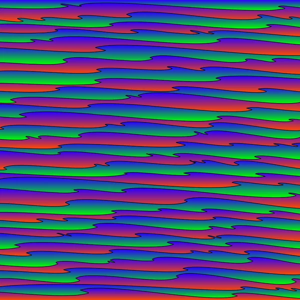 Fließend Leuchtend Blaue Kritzeleien Von Kunstwellen Und Violetten Linien Für — Stockvektor