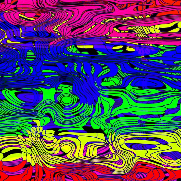 Taches Rayées Acryliques Sur Poussière Marbre Colorée Encre Rose Vif — Image vectorielle