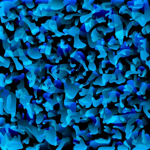 Chaotic Brilhante Escuro Manchas Salpicos Cores Azuis Claras Brilhante Abstrato —  Vetores de Stock