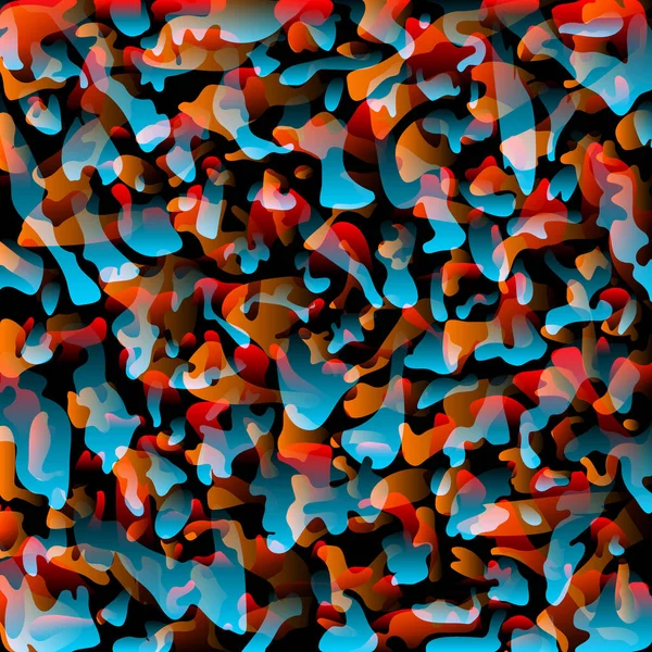 Светло Голубые Пятна Оранжевые Краски Яркий Абстрактный Фон Маскировки Весело — стоковый вектор