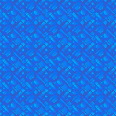 Karışık daireleri ve açık mavi çizgili dikdörtgenleri olan şık bir tasarım. Pankart tasarımı, sunum, ambalaj, kumaş ve yazdırma için uygundur