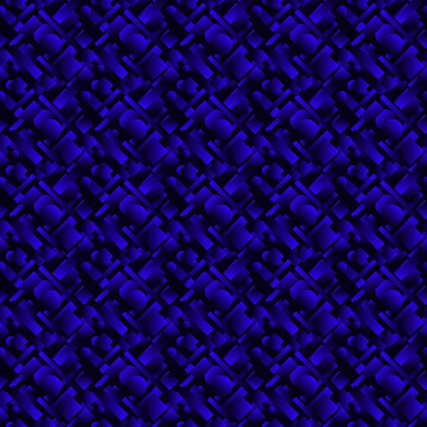 Geometric Molecular Design Circles Blue Rectangles Stripes Suitable Banner Design — Stock Vector