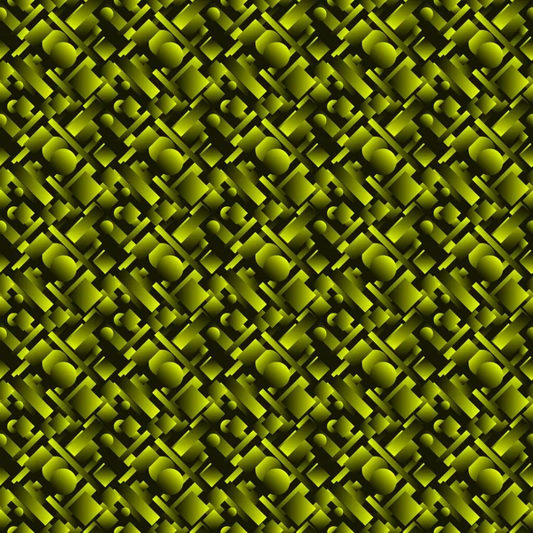 Conception Moléculaire Géométrique Avec Cercles Rectangles Jaunes Partir Rayures Convient — Image vectorielle