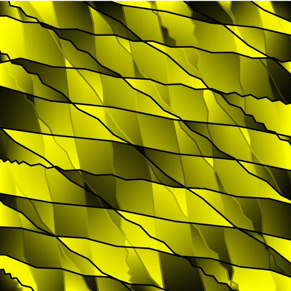 Estilhaços Gradiente Espelhado Fitas Interseccionais Amarelas Curvas Linhas Horizontais Textura — Vetor de Stock
