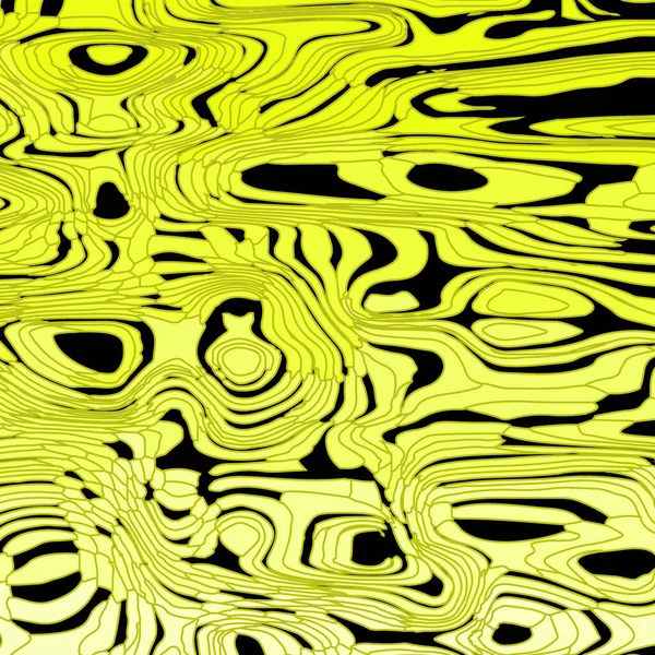 Полосатое Переплетение Жёлтых Пятен Яркой Струящейся Лавы Тёмных Горизонтальных Пятен — стоковый вектор