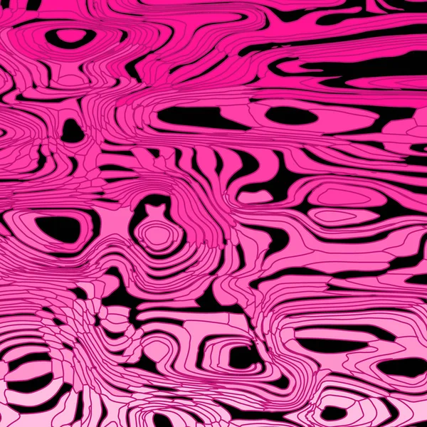흐르는 암청색의 가로수에 줄무늬가 분홍빛 반점들이 있었다 디자인에 — 스톡 벡터