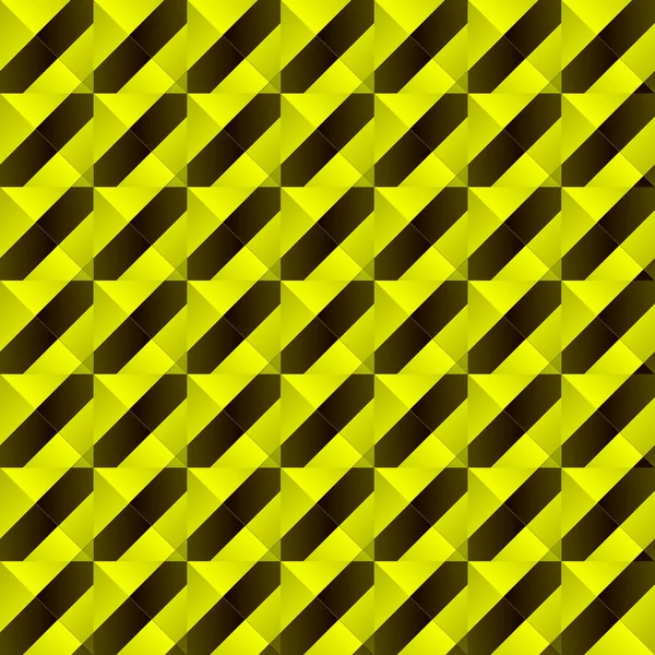 Textura Gráfica Elegante Com Listras Escuras Quadrados Amarelos Forma Ziguezague — Vetor de Stock