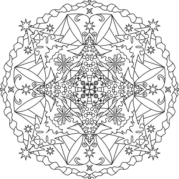 Erwachsene Mandala Malseite — Stockvektor