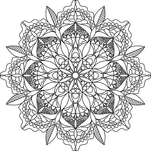 Yetişkin için Mandala boyama sayfası — Stok Vektör