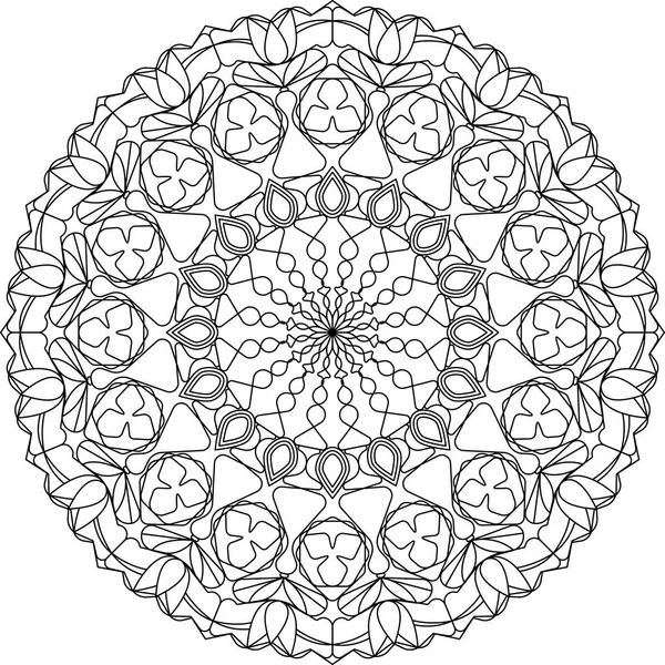 Mandala adult coloring page. — Stock Vector
