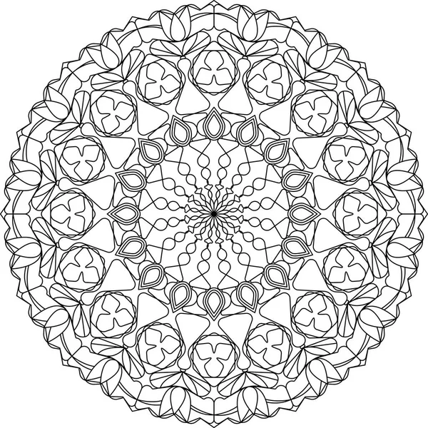 Mandala Erwachsene Malseite. — Stockvektor