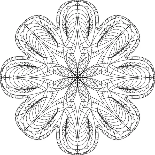 Mandala Malseite — Stockvektor