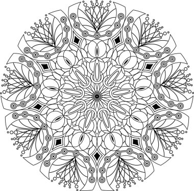 Yetişkin mandala boyama sayfası