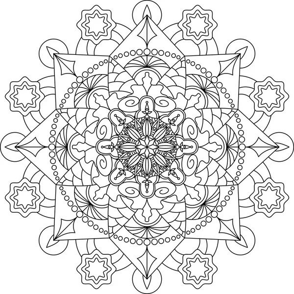 Mandala Malbuch Für Erwachsene Umriss Mandala Für Malbuch Mandala Malvorlage — Stockvektor